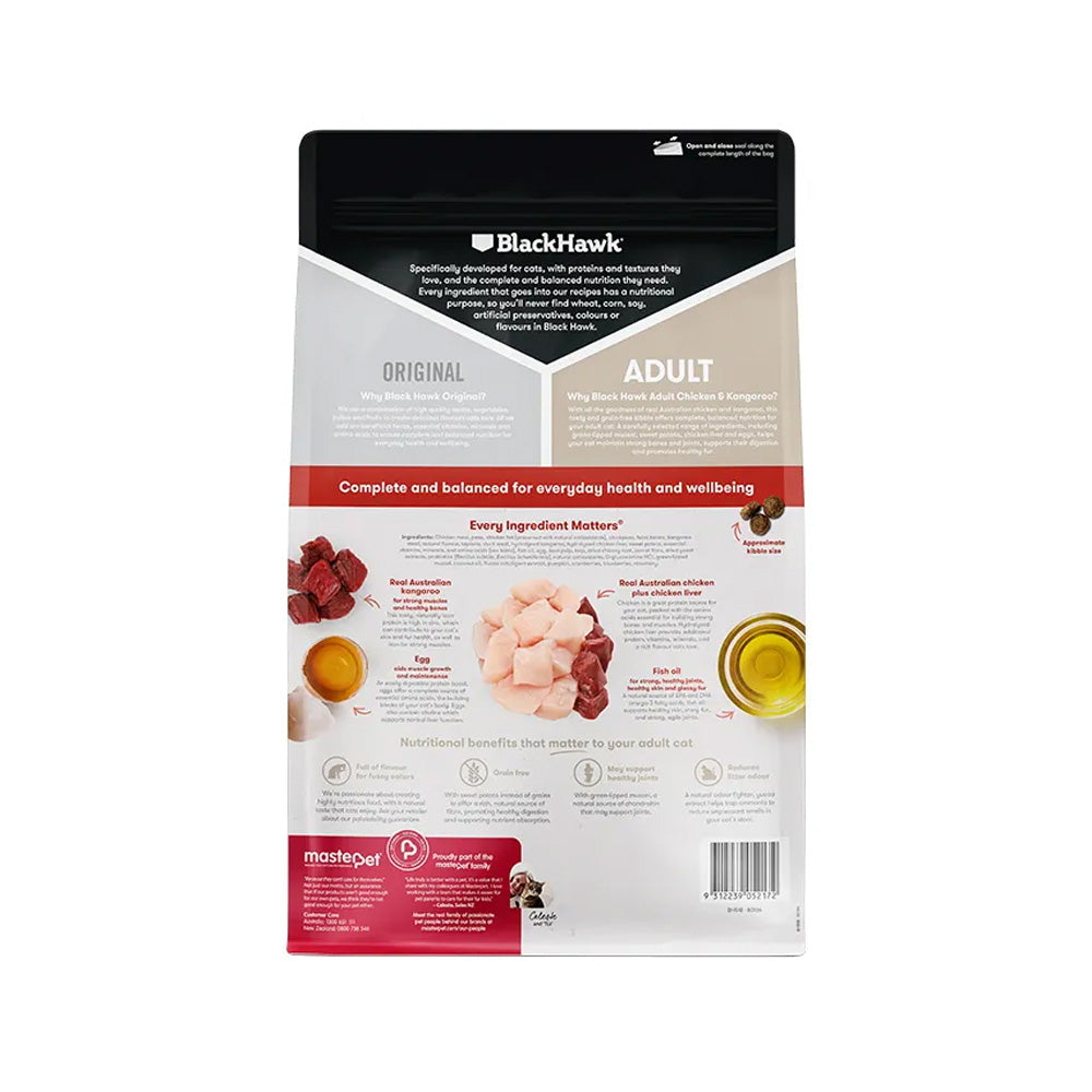 BLACK HAWK Chicken & Kangaroo Original Adult Cat Food