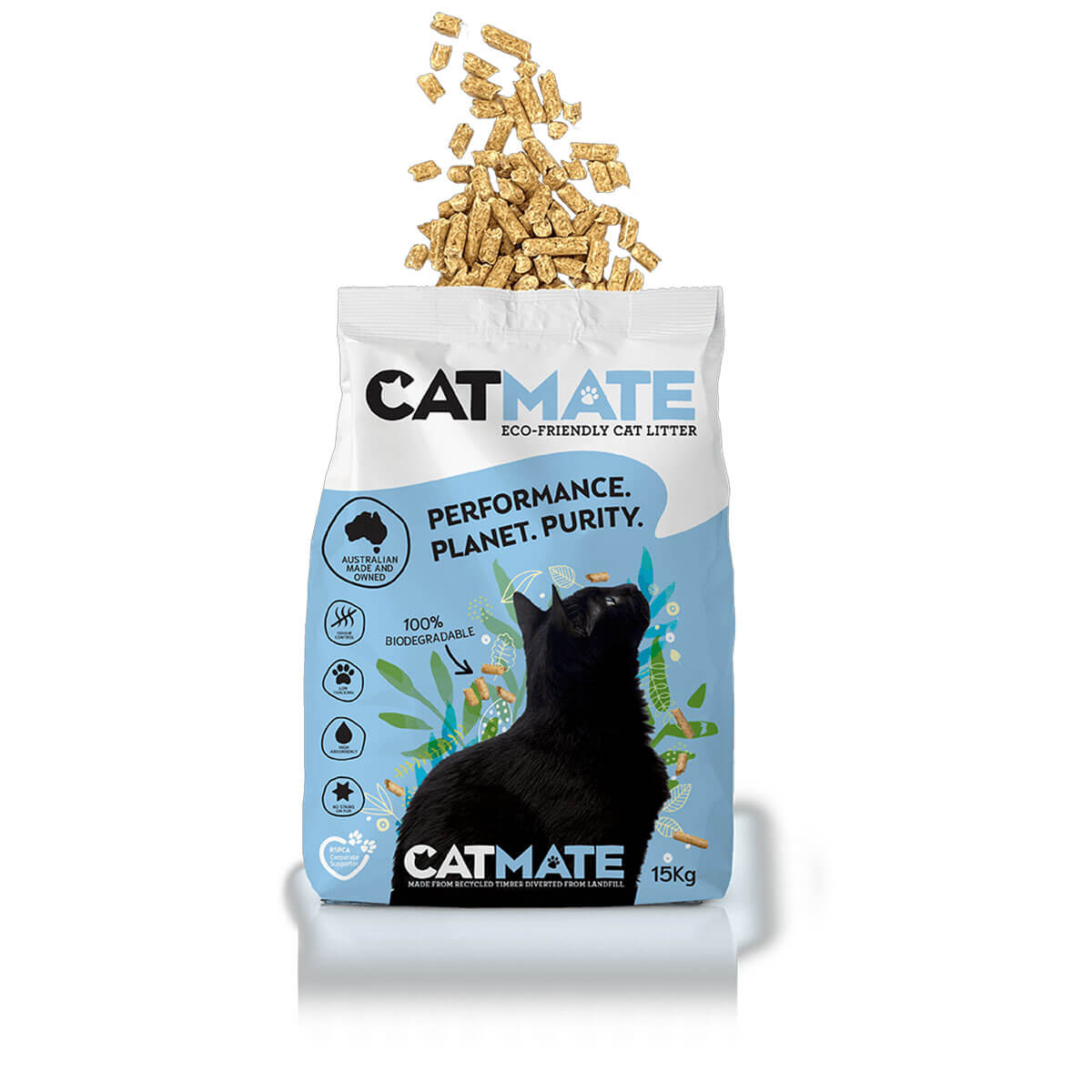 CATMATE Wood Pellet Cat Litter