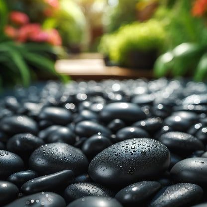 Black Polished Pebbles