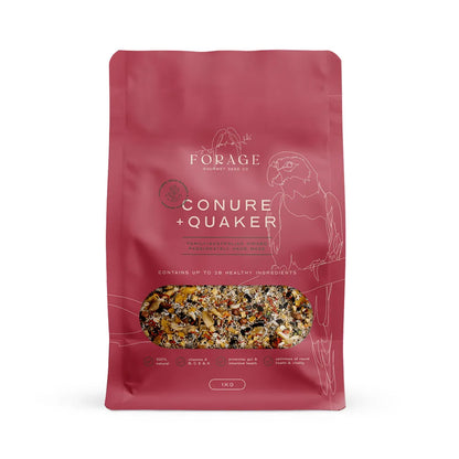 FORAGE GOURMET BIRD SEED Conure & Quaker Specialty Blend
