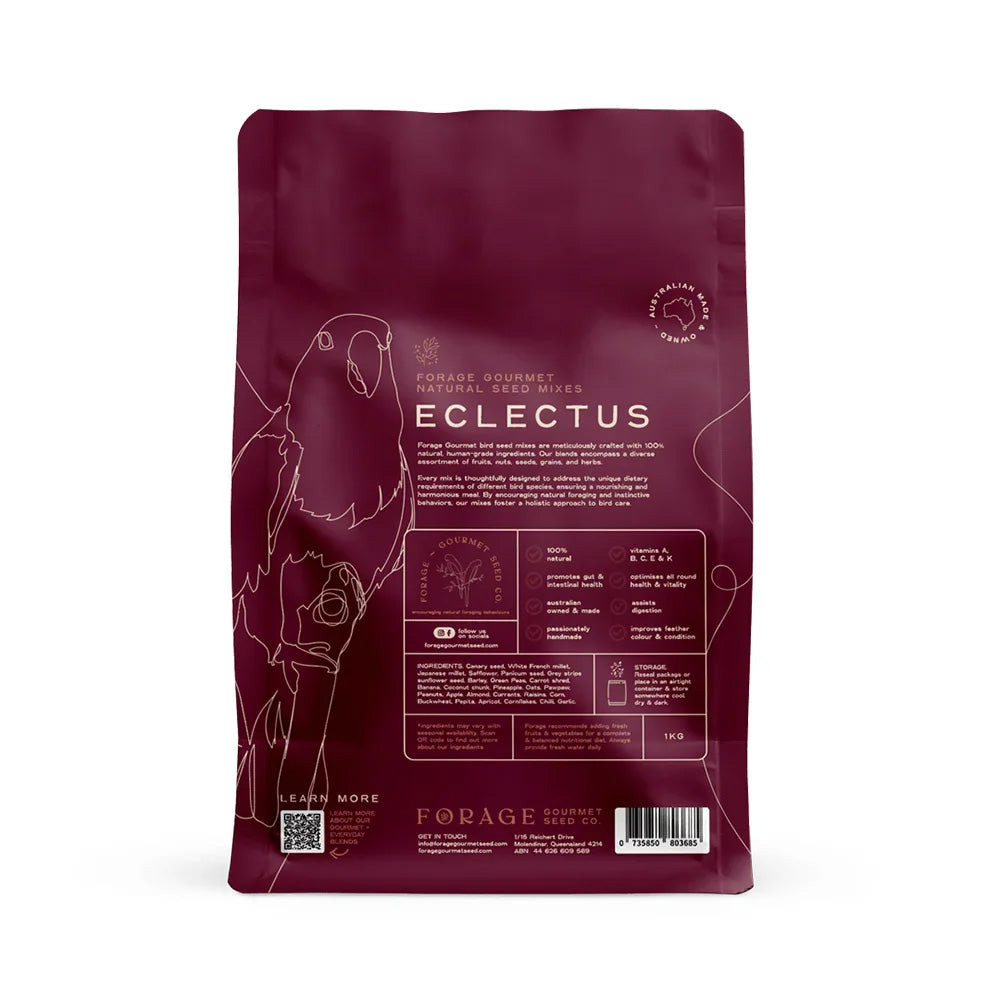 FORAGE GOURMET BIRD SEED Eclectus