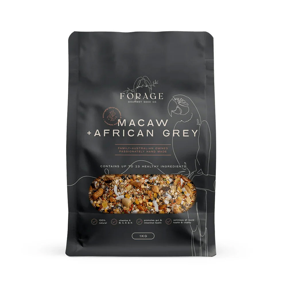 FORAGE GOURMET BIRD SEED Macaw & African Grey