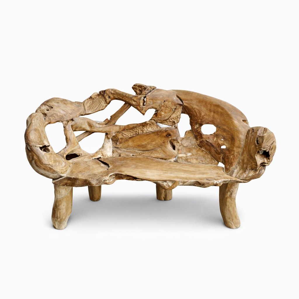 Giant Teak Root Bench