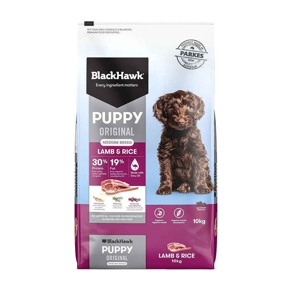BLACK HAWK Original Puppy Medium Breed Lamb & Rice