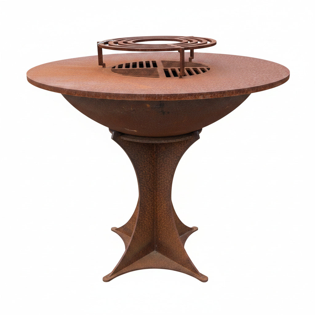 Corten Steel Wood Buring BBQ