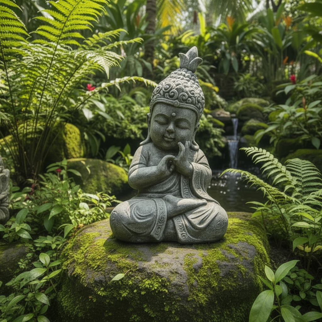 Kayuarte baby buddha garden statue