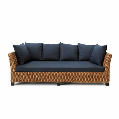 Rattan daybed with cushions
