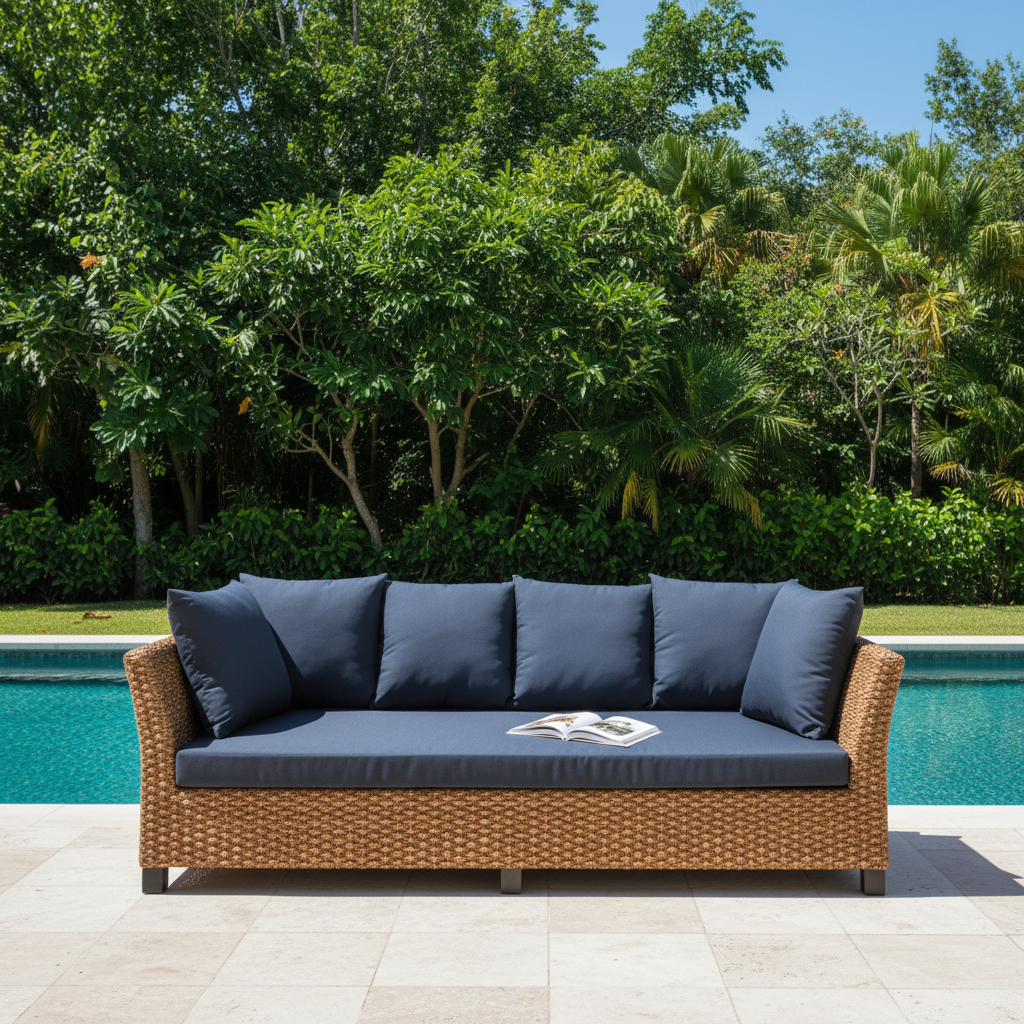 Rattan Daybed with Cushions