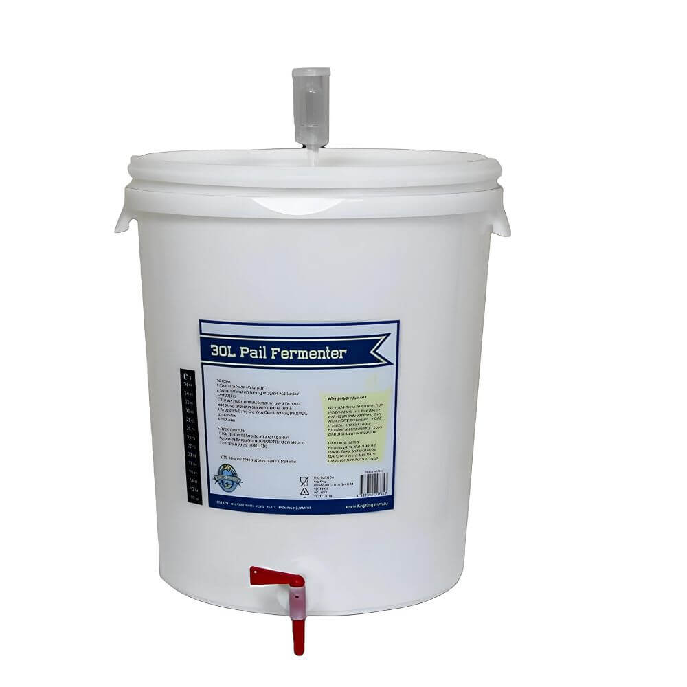 Fermenter With Airlock Thermometer & Tap - 30 Litres