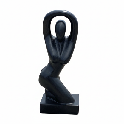 Abstract Black Figure Sculpture White Background