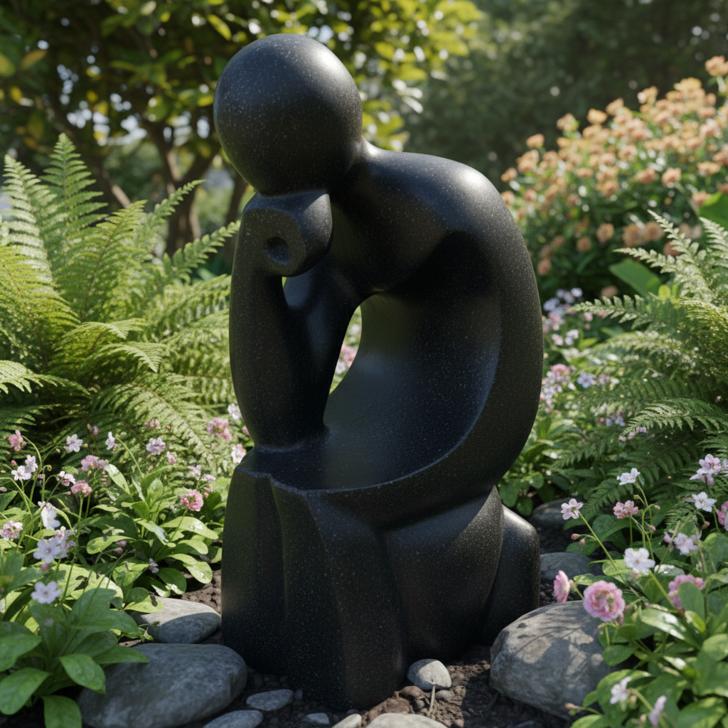 Abstract Black Figure Sculpture