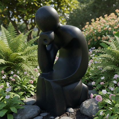 Abstract Black Figure Sculpture