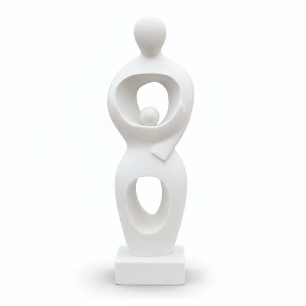 Mother and Child Abstract Garden Statue