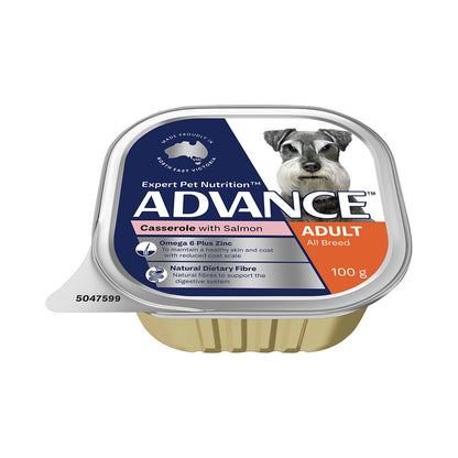 ADVANCE Adult All Breed Salmon Casserole Trays Wet Dog Food