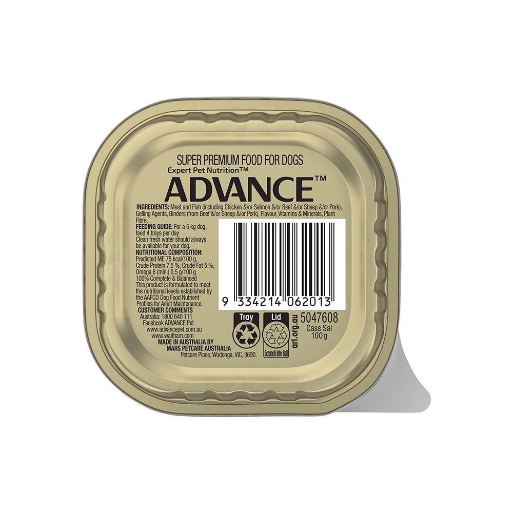 ADVANCE Adult All Breed Salmon Casserole Trays Wet Dog Food