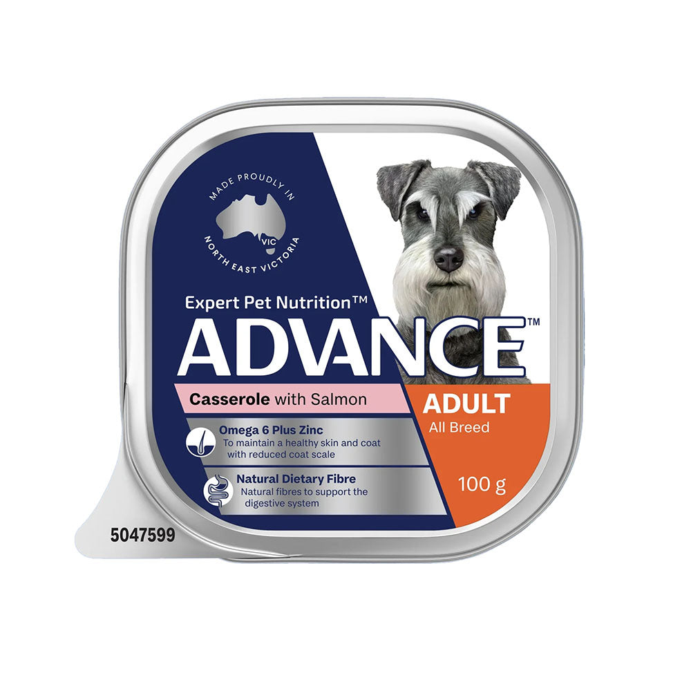 ADVANCE Adult All Breed Salmon Casserole Trays Wet Dog Food
