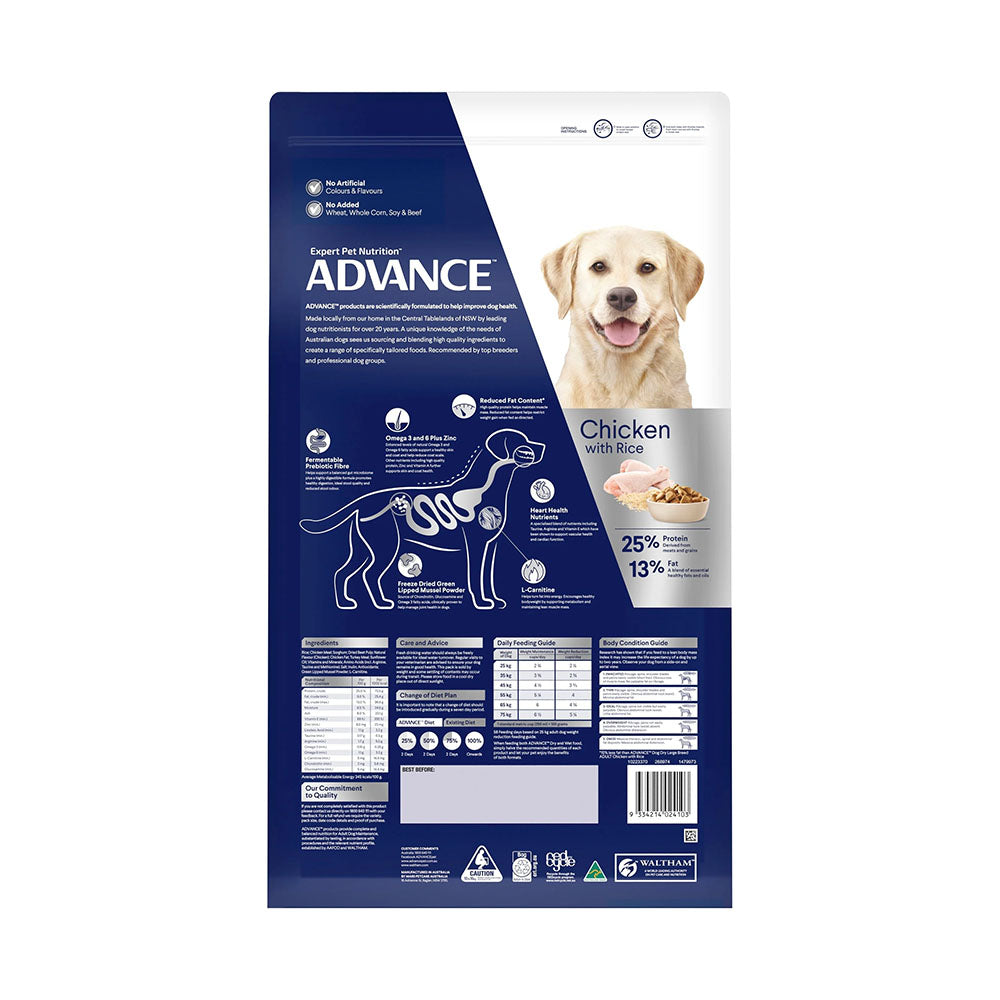 ADVANCE Healthy Weight Adult Large Breed Chicken with Rice Dry Dog Food