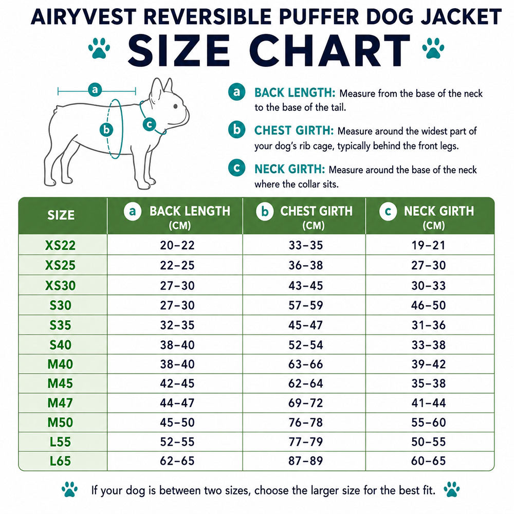 AIRYVEST Reversible Puffer Dog Jacket