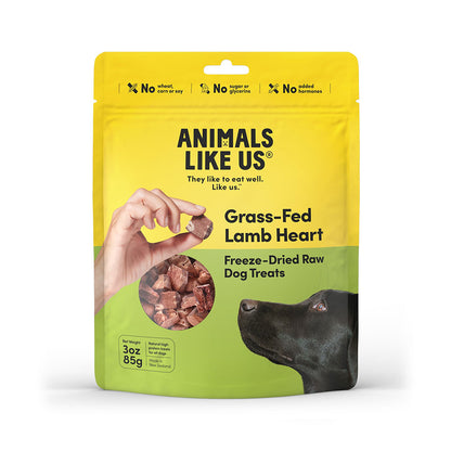 ANIMALS LIKE US Dog Treats Grass-Fed Lamb Heart