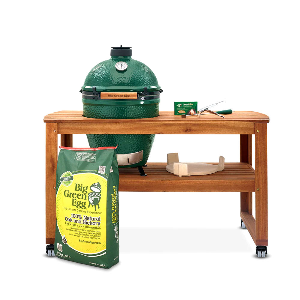 BIG GREEN EGG Large Acacia Table Package