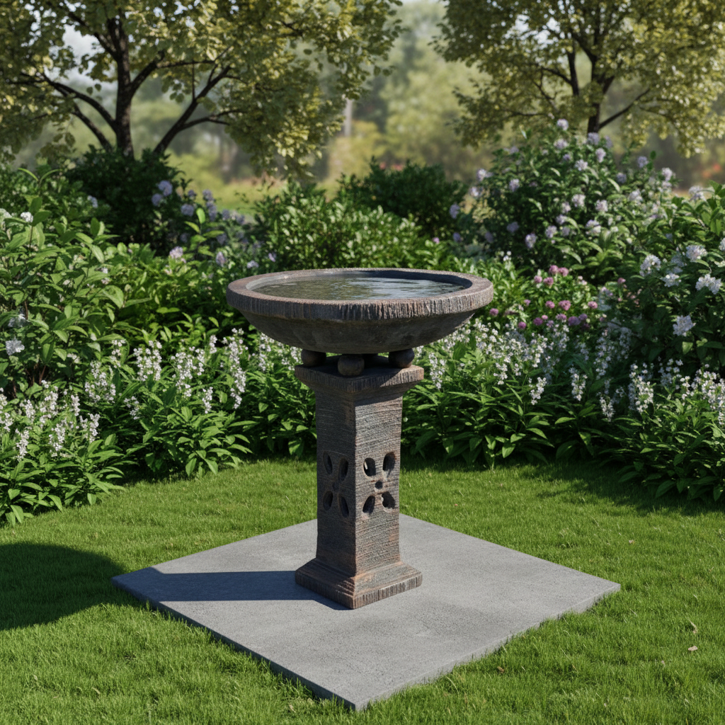 Bird Bath butterfly garden
