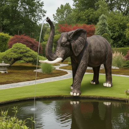 Grand Elephant Water Feature With Pump