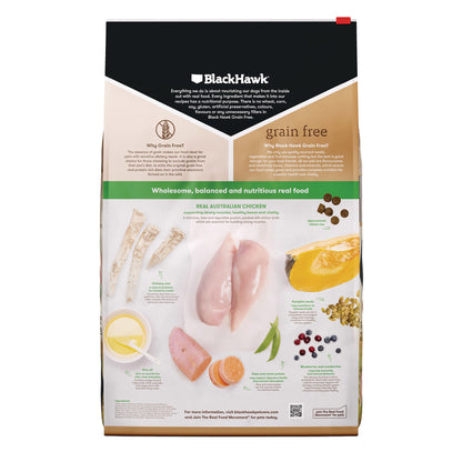 BLACK HAWK Grain Free Adult Large Breed Chicken - 15kg