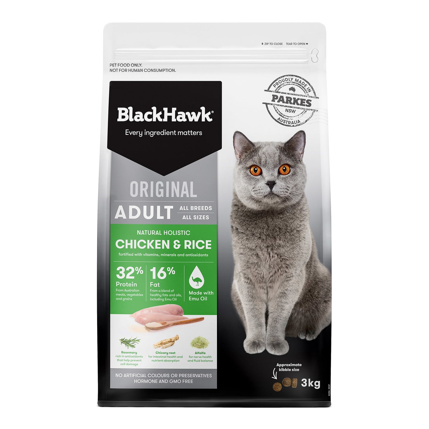 BLACK HAWK Chicken & Rice Original Adult Cat Food