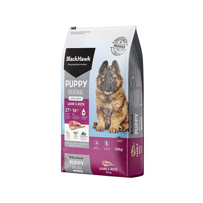 BLACK HAWK Original Puppy Large Breed Lamb Rice – Wallingtons WRG