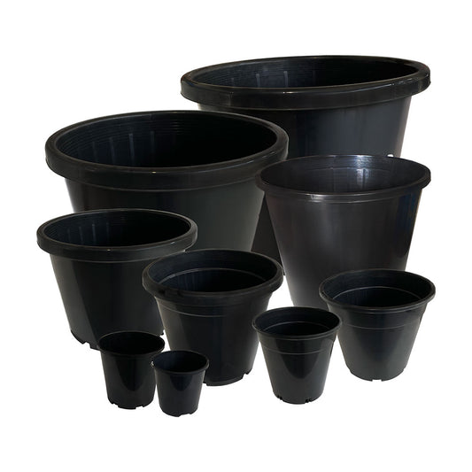 RYSET Black Plastic Pots
