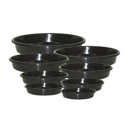 RYSET Black Plastic Saucers