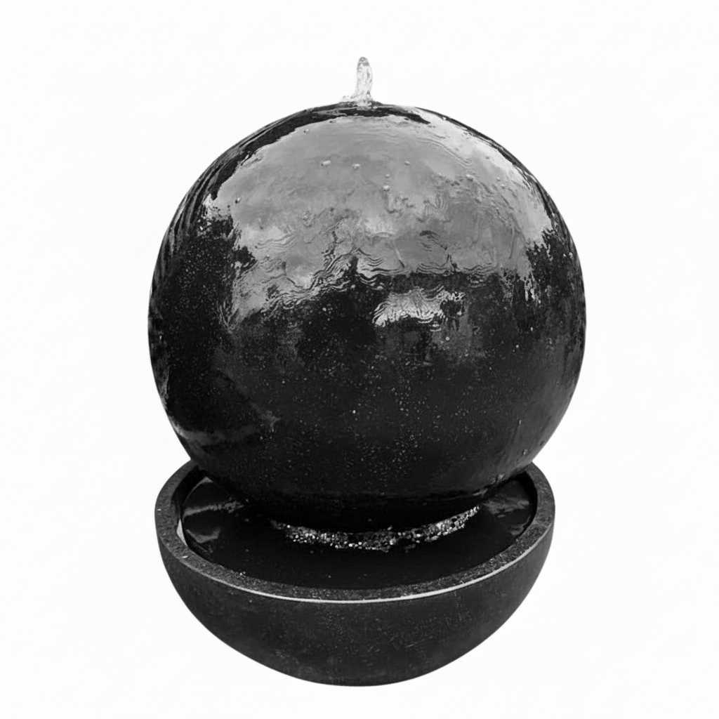 Black Sphere Water Fountain