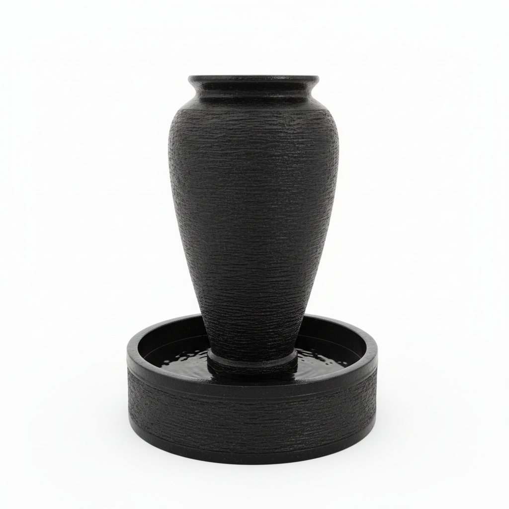 Black Urn Garden Water Fountain 