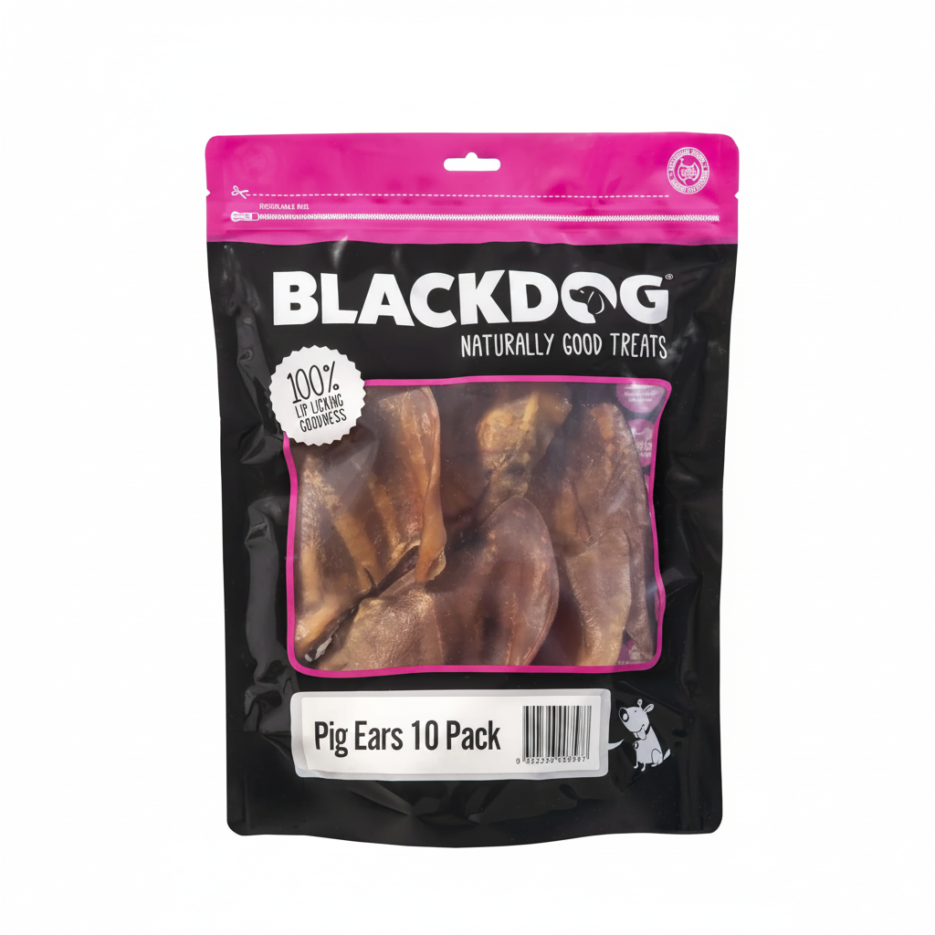 Blackdog Pig Ears 10 Pack - White Background Square