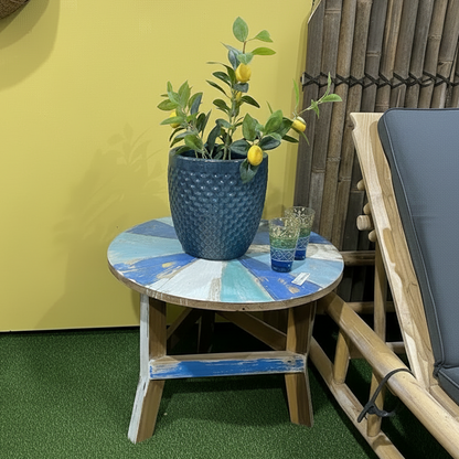 Boatwood Blue Coffee Table Kayuarte