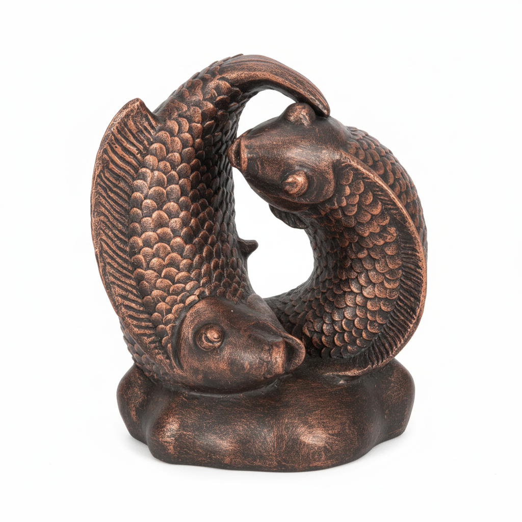 Bronze Koi Fish Sculpture 