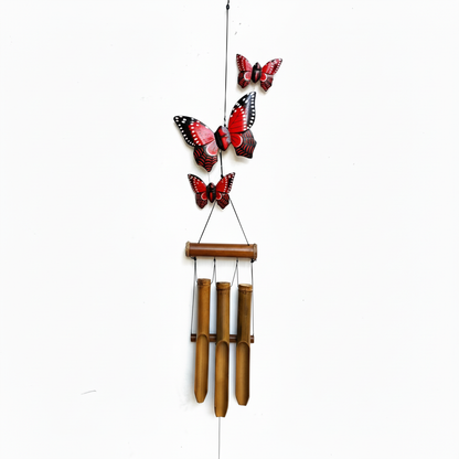 Butterfly Wind Chime - Red Wings
