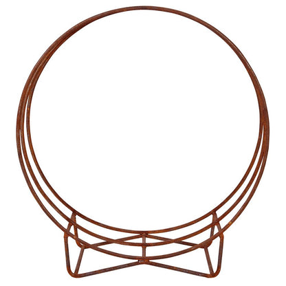 Corten Steel Circle Firewood Rack