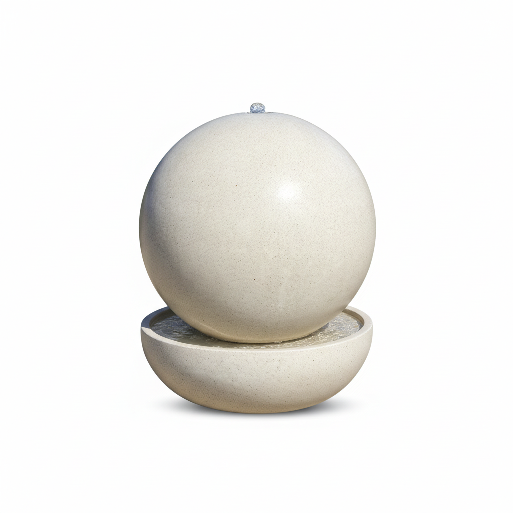 Cream Ball Water Fountain