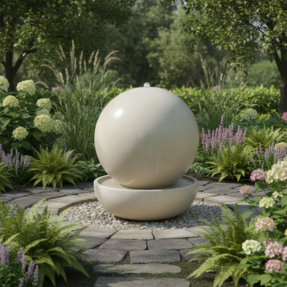 Contemporary Ball Garden Water Feature