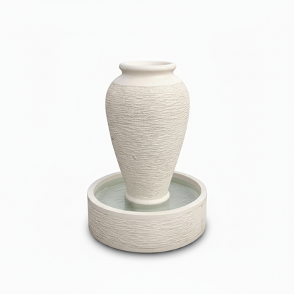 Cream Urn Garden Water Fountain 