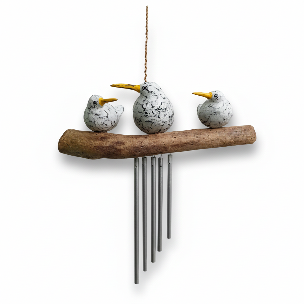 Decorative bird wind chime garden