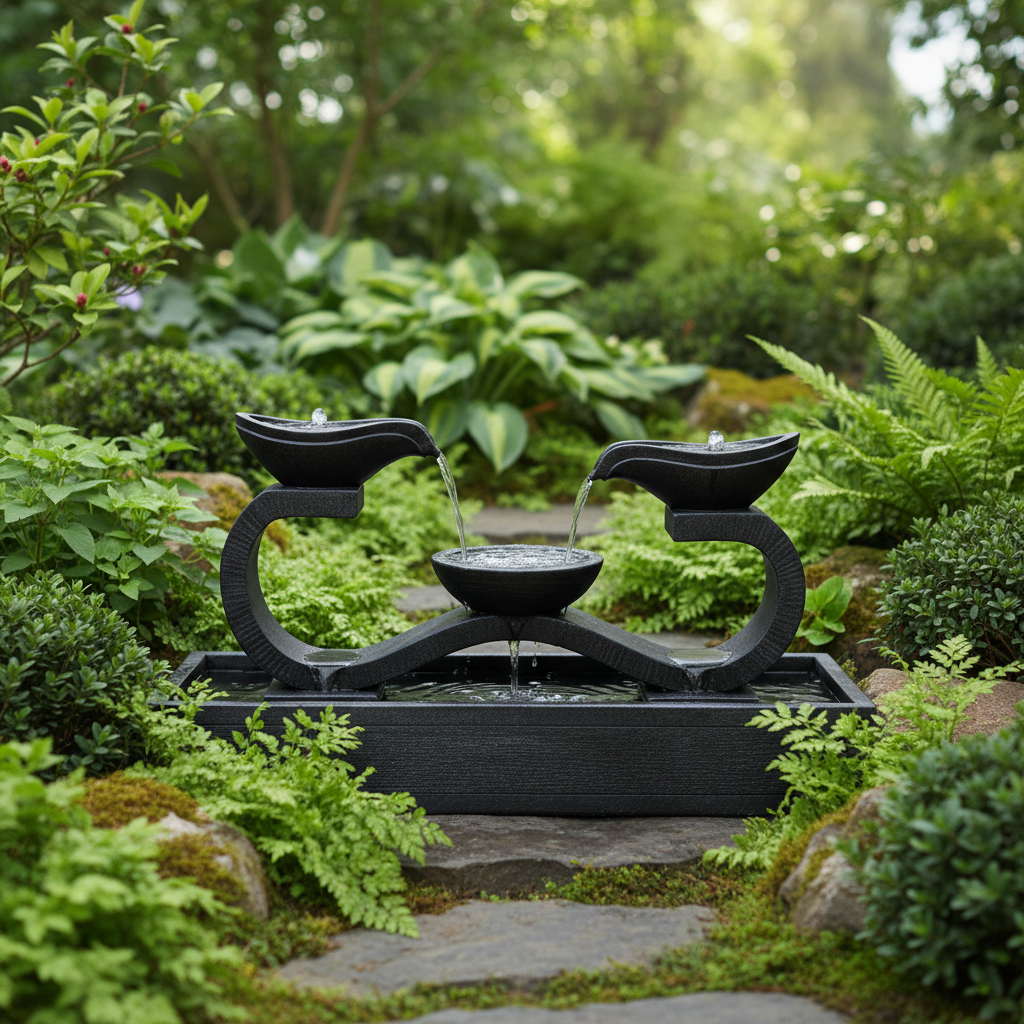 Double Curve Water Fountain