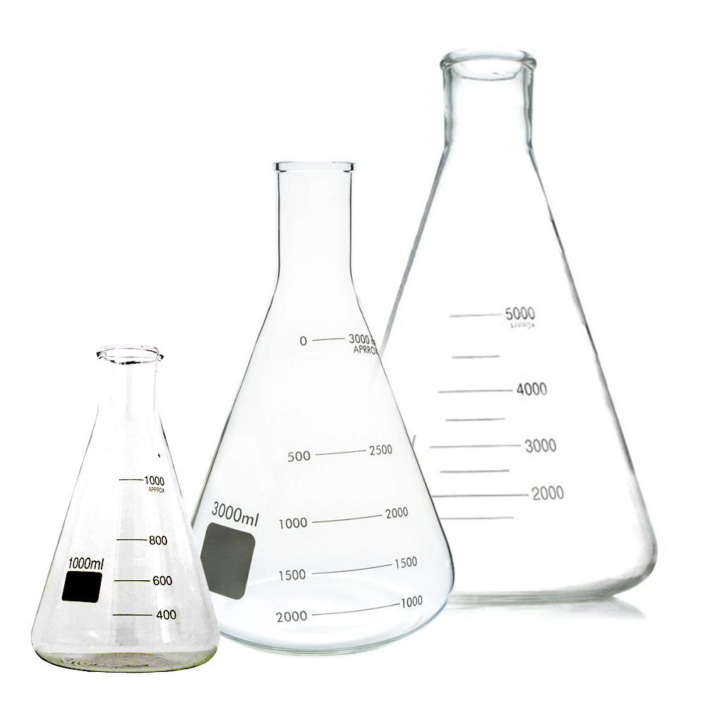 KEG KING Borosilicate Erlenmyer Conical Flasks