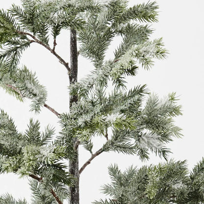 FLORAL INTERIORS Tree Fir Snow in pot White Green