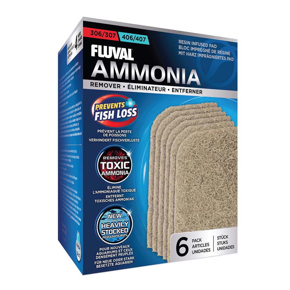 FLUVAL 306/307 406/407 Ammonia Remover Pads 6PK