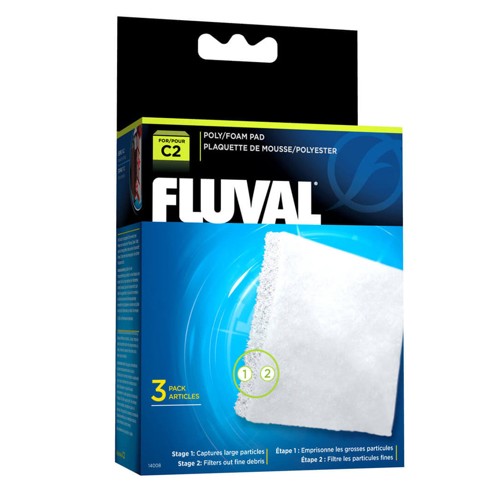 FLUVAL C2/C3/C4 Hang On Filter Poly Foam Pad 3PK