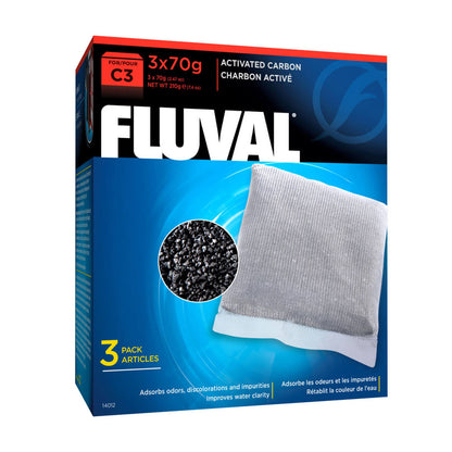 FLUVAL C2/C3/C4 Hang On Filter Activated Carbon 3PK