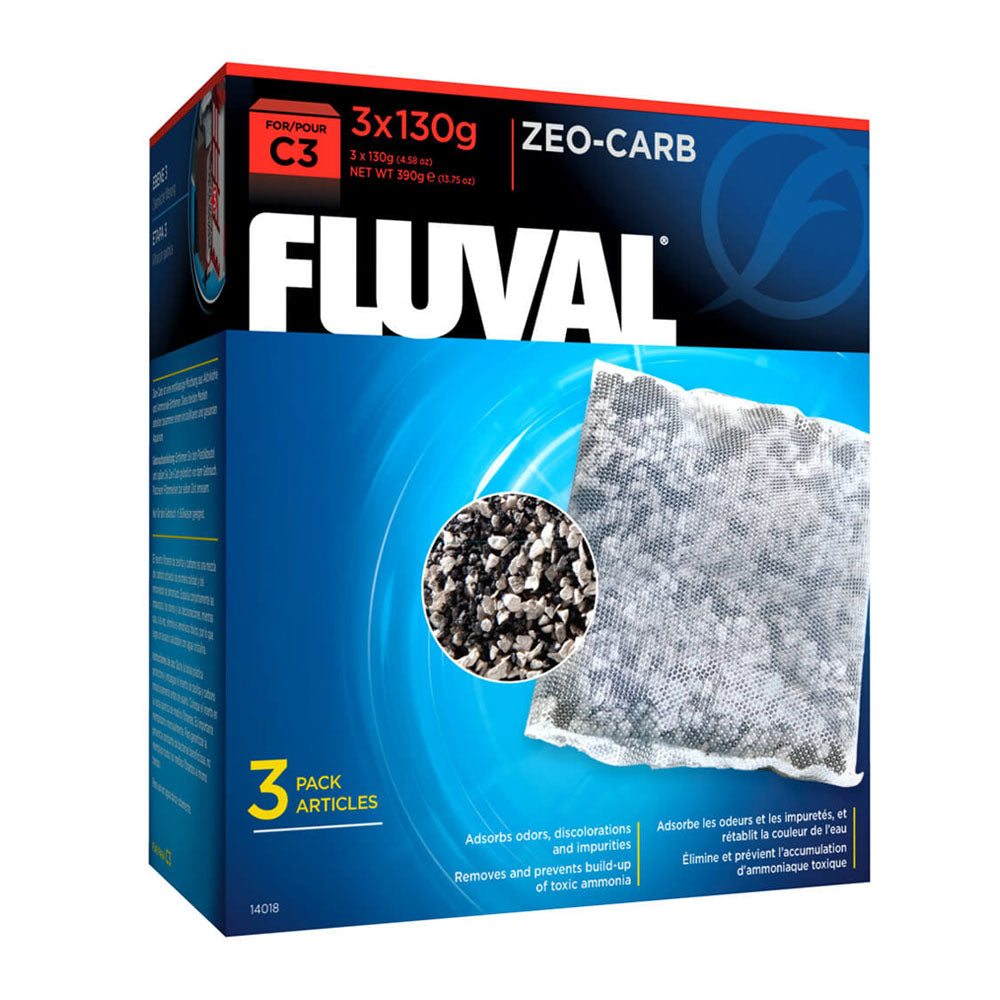 FLUVAL C2/C3/C4 Hang On Filter Zeo-Carb 3PK