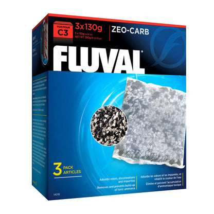 FLUVAL C2/C3/C4 Hang On Filter Zeo-Carb 3PK